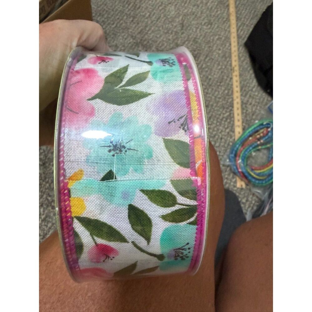 Members Mark Premium Ribbon 50 yards x 2.5 " wide floral